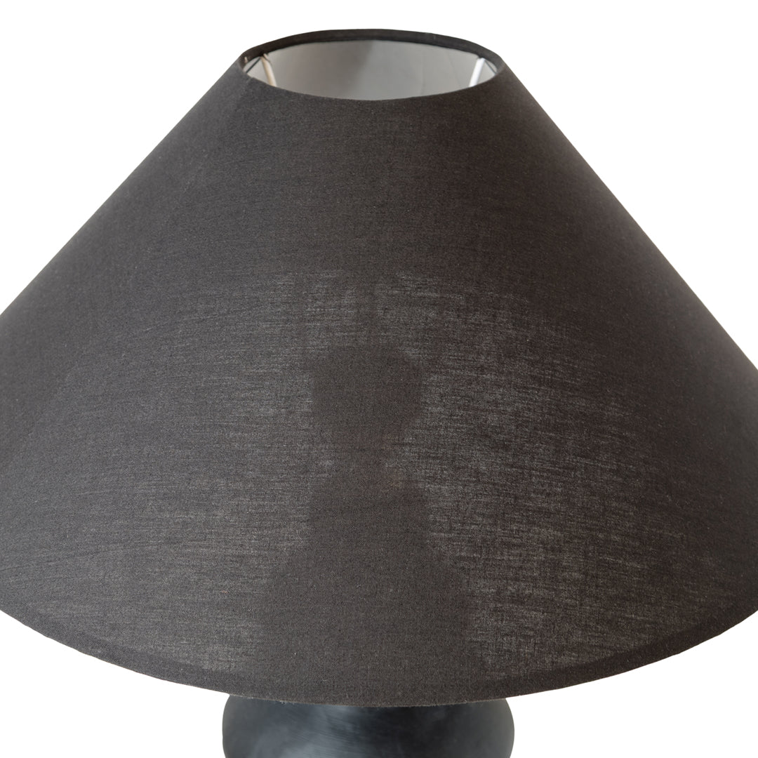 Veioza neagra din beton Noir Wave