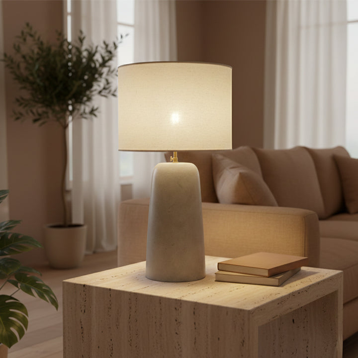 Veioza gri din beton Pebble