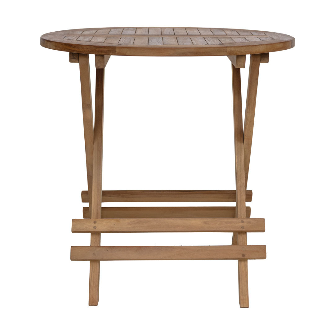 Masa de cafea pliabila maro din lemn de tec Maru 70x70x55cm