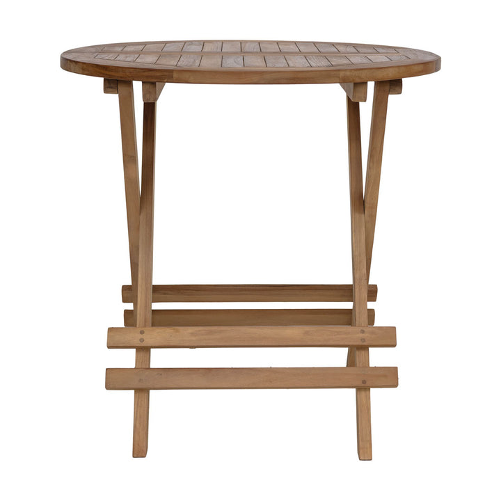 Masa de cafea pliabila maro din lemn de tec Maru 70x70x55cm