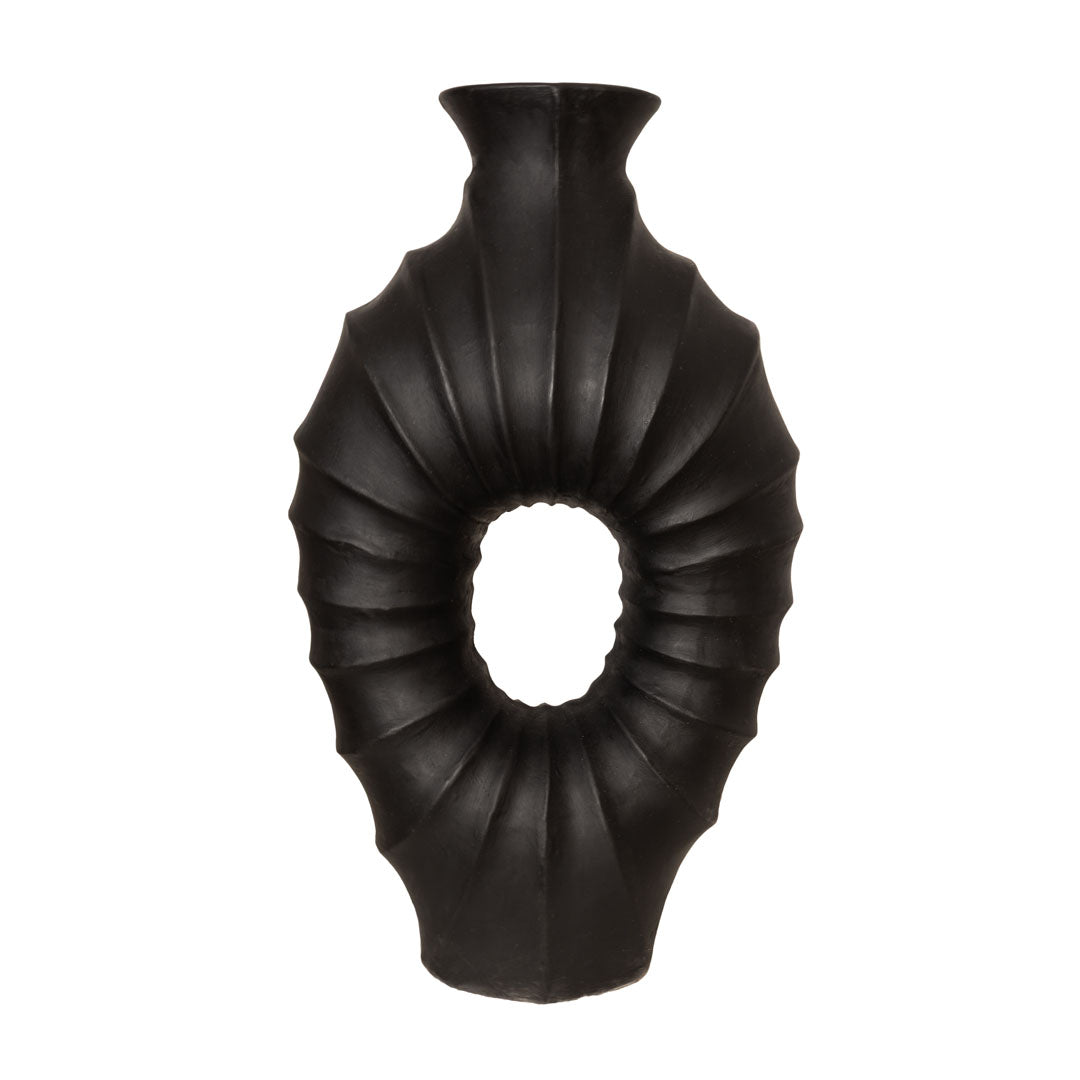 Vas negru din beton Corallo 80 cm