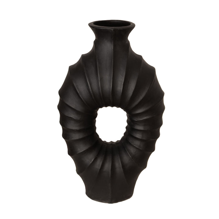 Vas negru din beton Corallo 80 cm