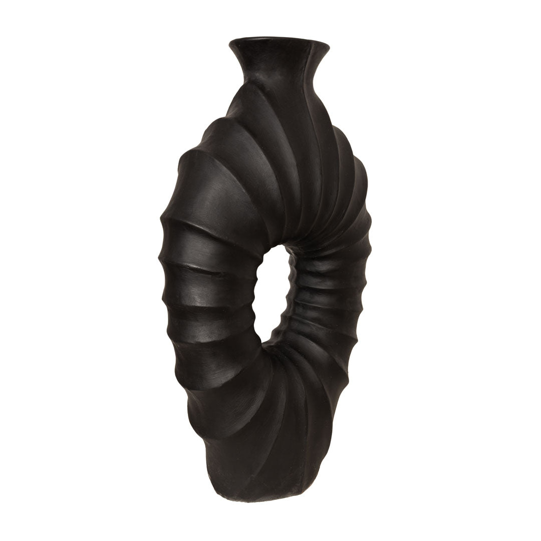 Vas negru din beton Corallo 80 cm