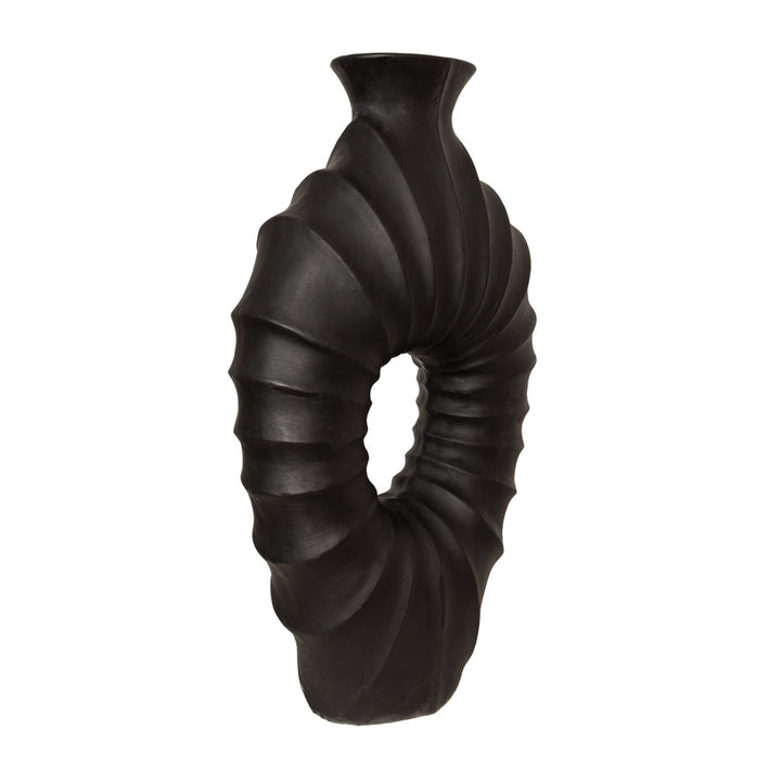 Vas negru din beton Corallo 80 cm