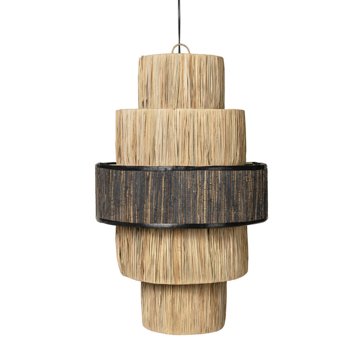 Abajur negru din fibra de bananier si bumbac Takai