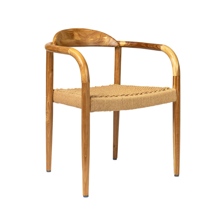 Scaun bej din lemn de tec Nori