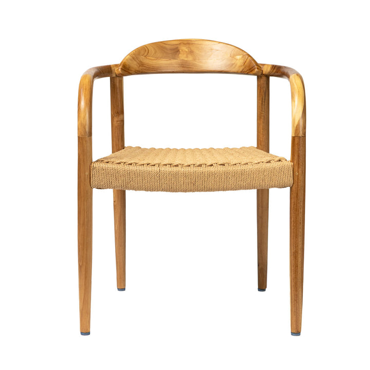 Scaun bej din lemn de tec Nori