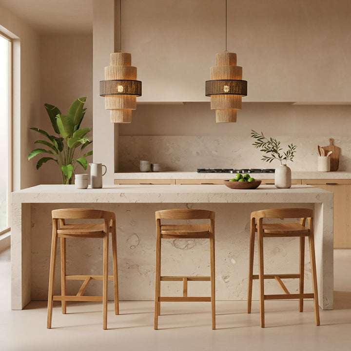 Scaun de bar din lemn de tec Taro