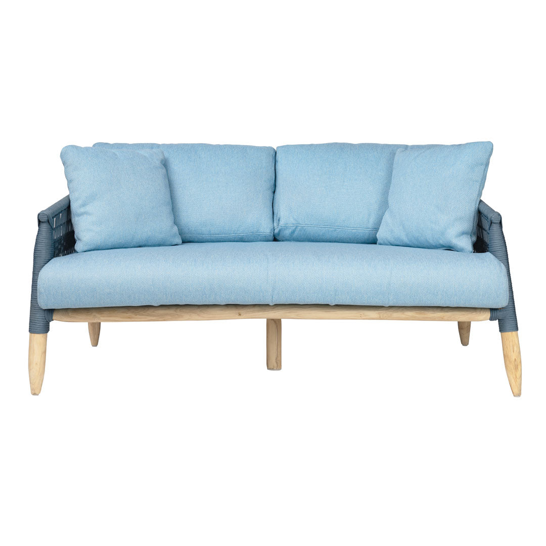 Canapea din fibre naturale albastra din lemn de tec Olefina