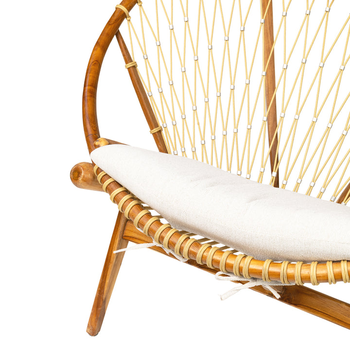 Fotoliu din lemn de tec Parabola