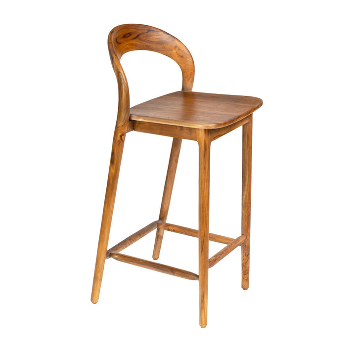 Scaun de bar din lemn de tec Solsta