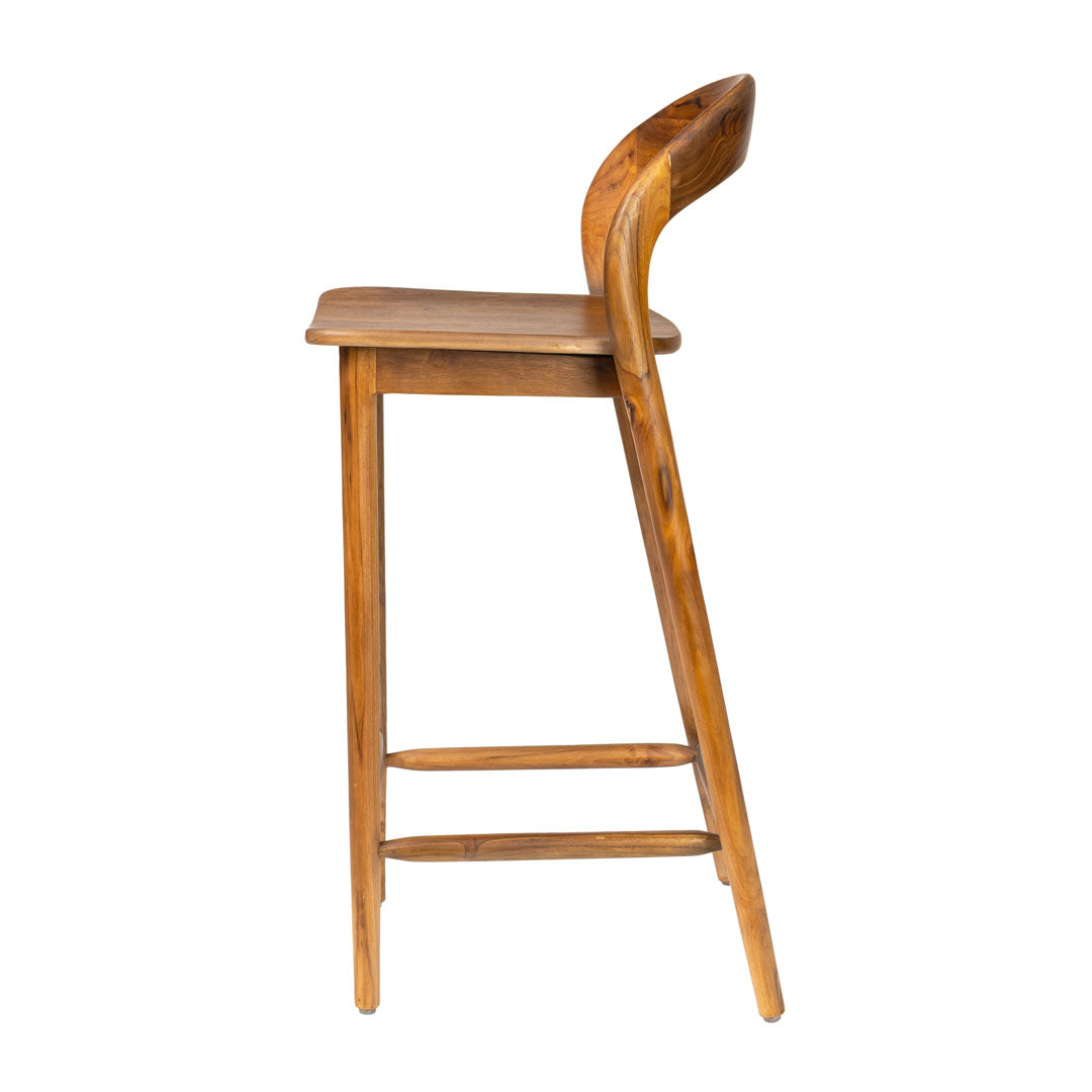 Scaun de bar din lemn de tec Solsta