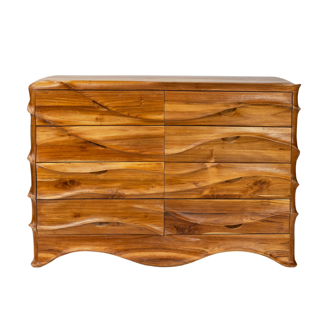 Comoda maro din lemn de tec Ondara