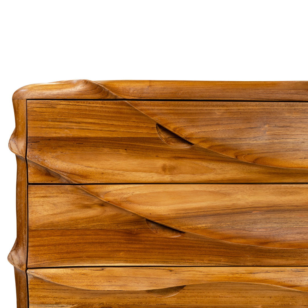 Comoda maro din lemn de tec Ondara