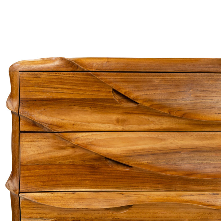 Comoda maro din lemn de tec Ondara