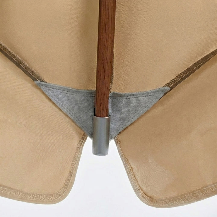 Umbrela cu brat lateral Aeris, bej, 250x250 cm, structura din lemn