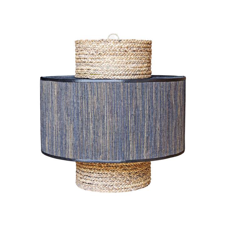 Abajur negru din fibra de bananier si bumbac Tahara