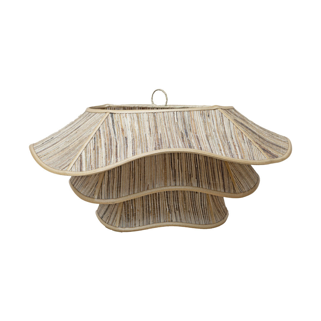 Abajur bej din fibra de bananier si bumbac Nahara