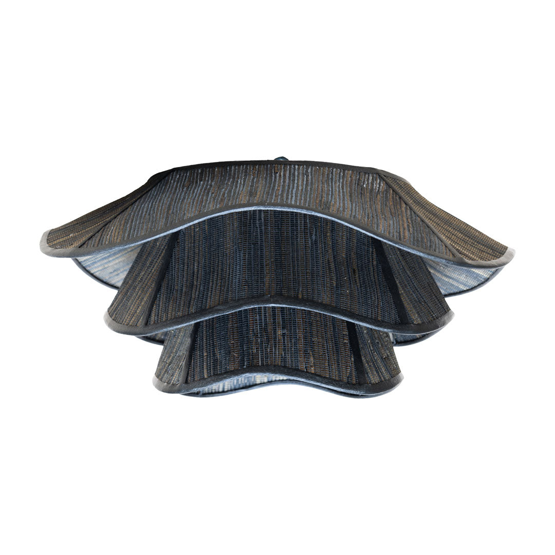 Abajur negru din fibra de bananier si bumbac Nahara