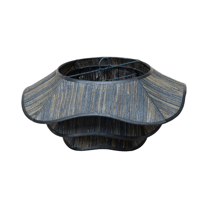 Abajur negru din fibra de bananier si bumbac Nahara