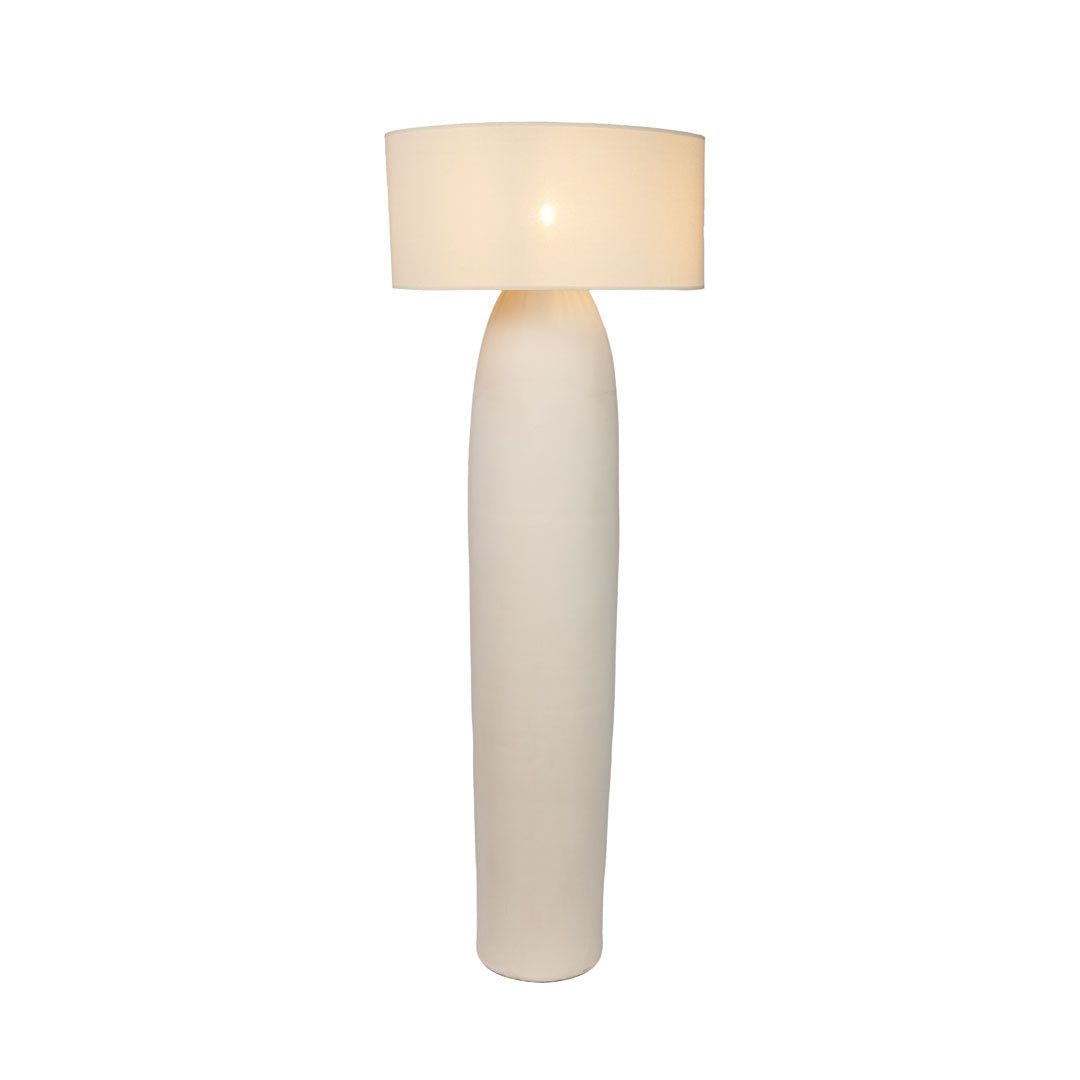 Lampadar alb din beton si bumbac Takai