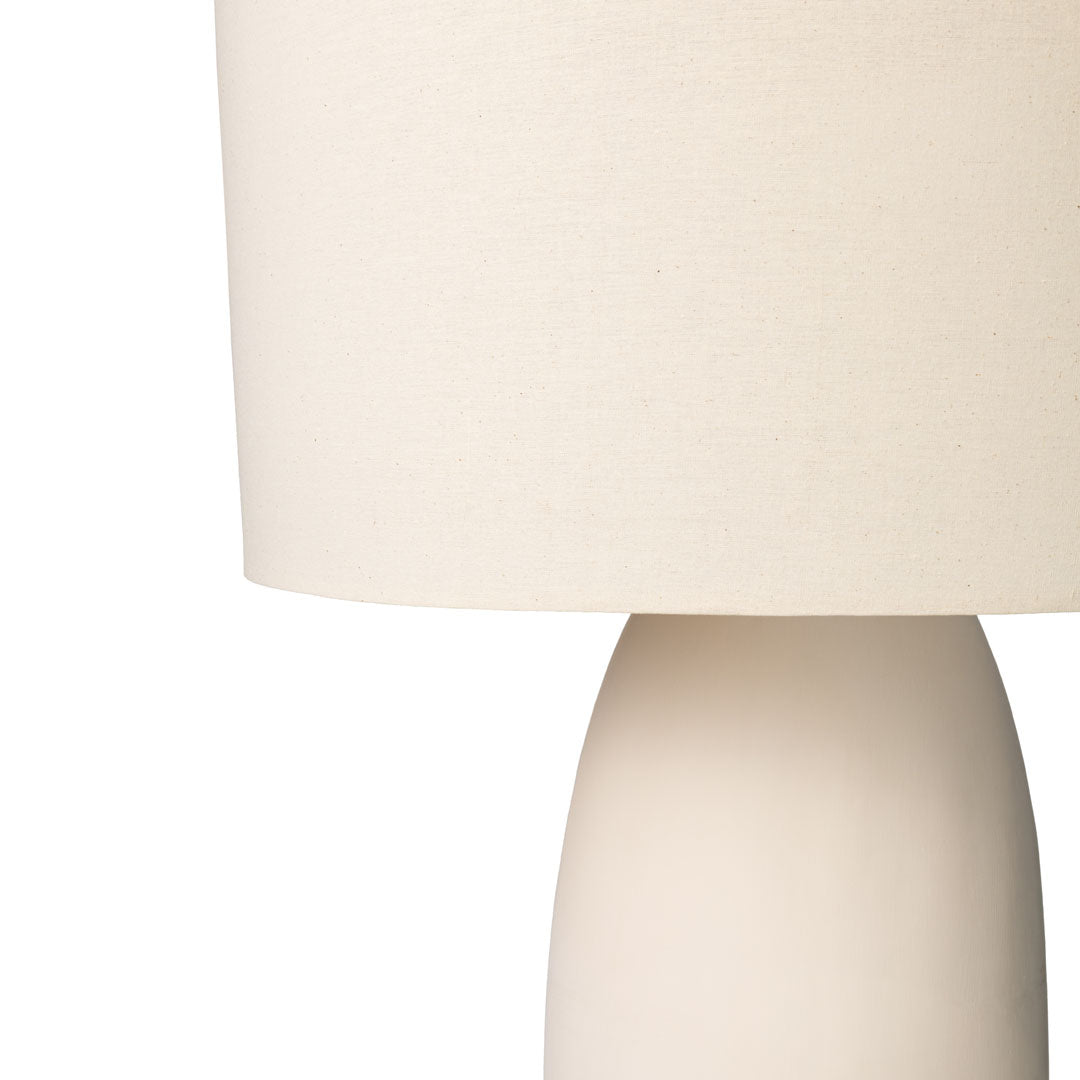 Lampadar alb din beton si bumbac Takai