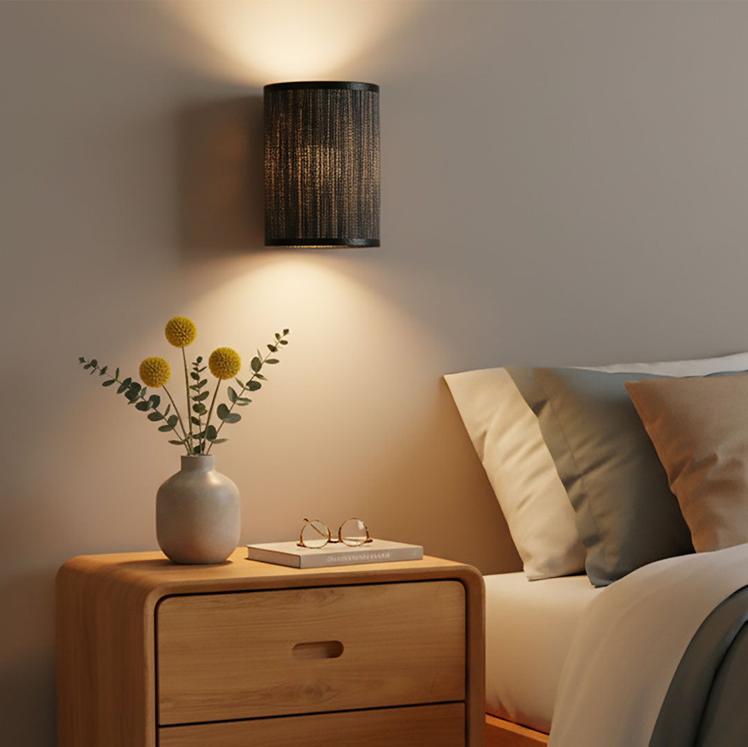 Aplica neagra din fibra de bananier si bumbac Sagara