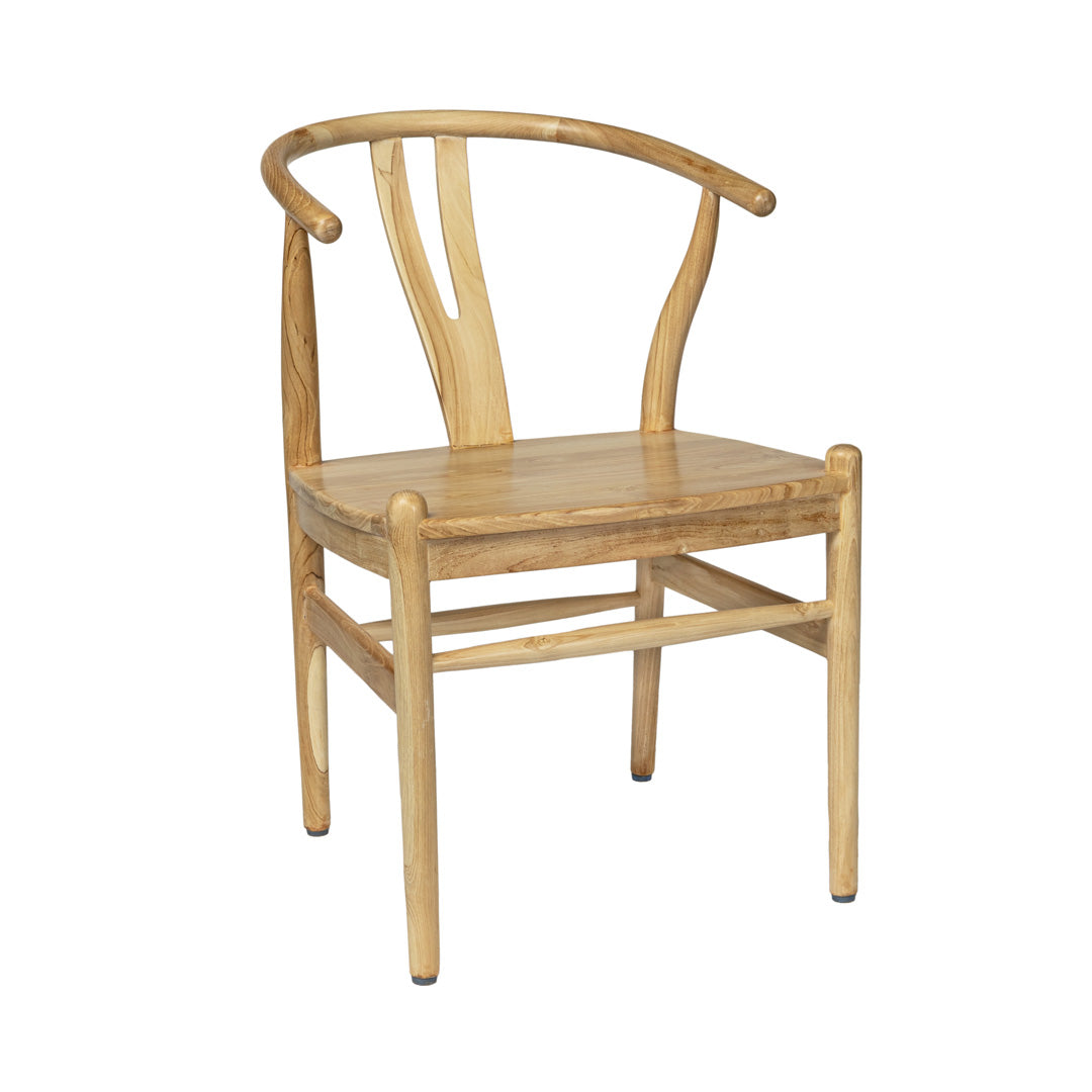 Scaun bej din lemn de tec Yara