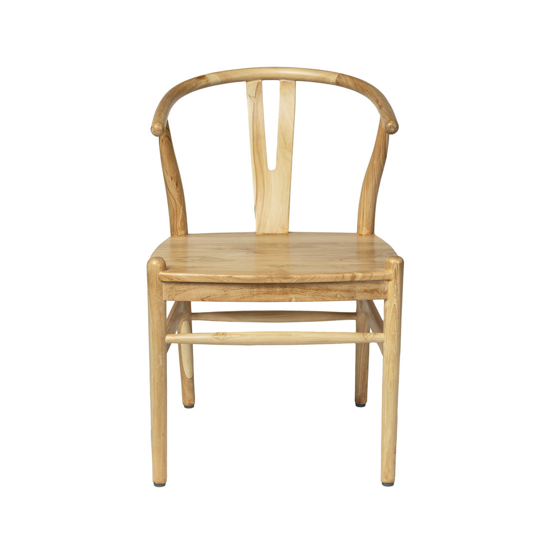 Scaun bej din lemn de tec Yara