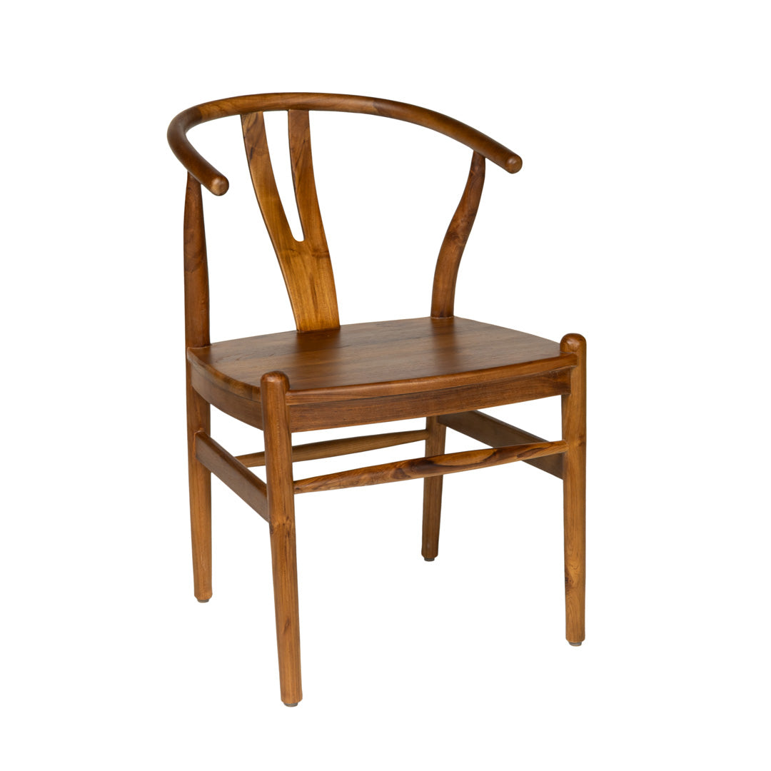 Scaun maro din lemn de tec Yara