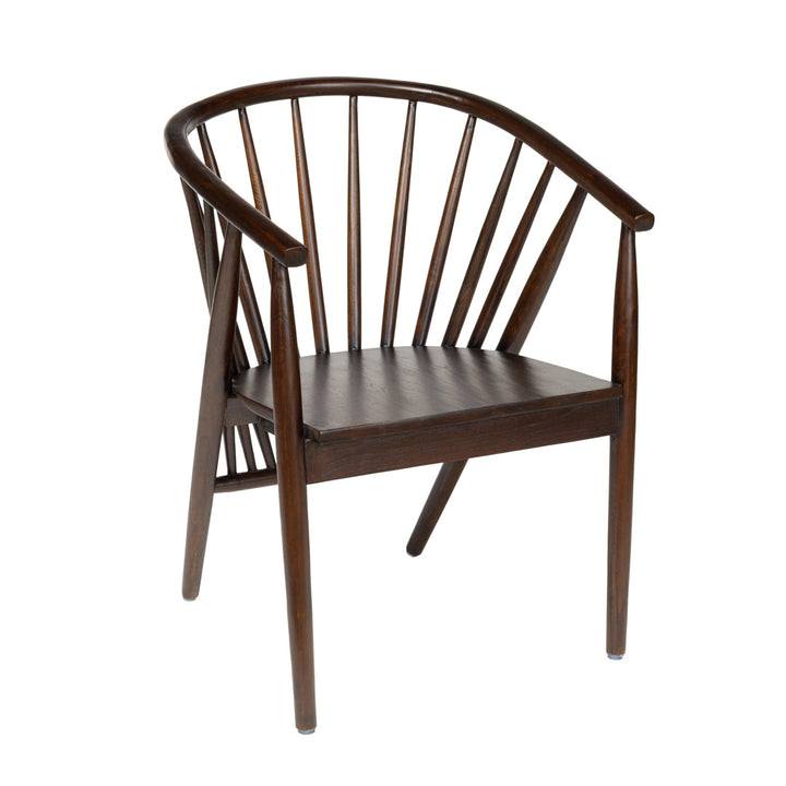 Scaun maro din lemn de tec Chester