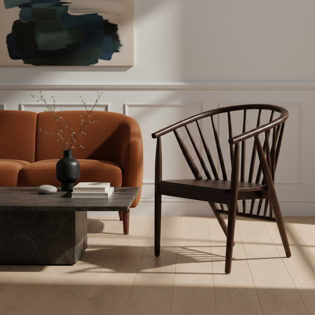 Scaun maro din lemn de tec Chester