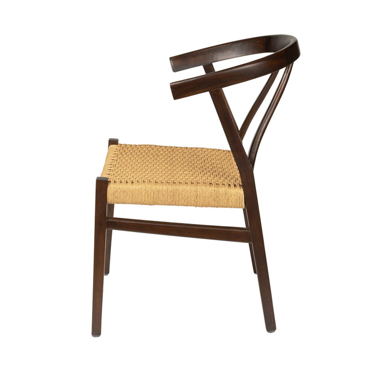 Scaun maro din lemn de tec Lyra