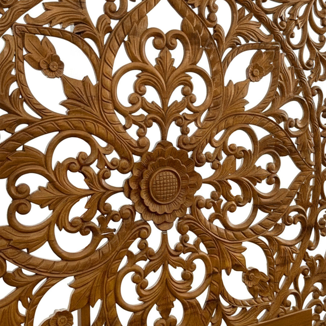 Pat maro din lemn de tec Mandira 180x200 cm