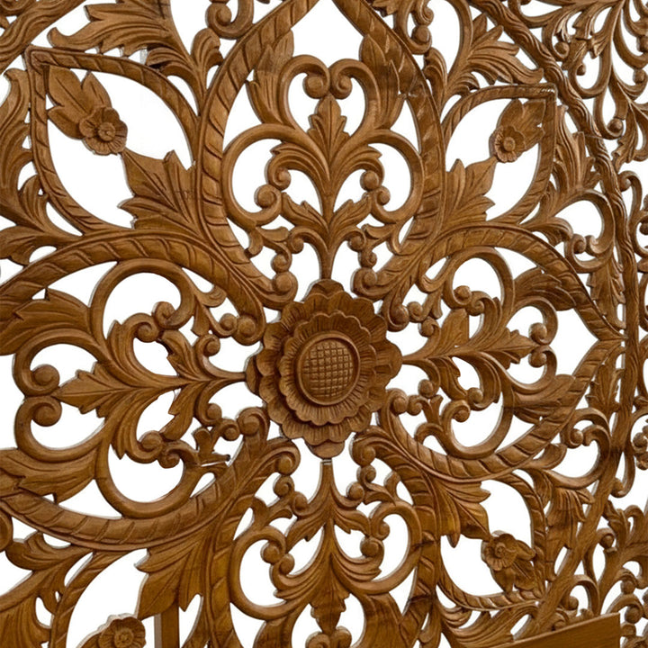 Pat maro din lemn de tec Mandira 180x200 cm