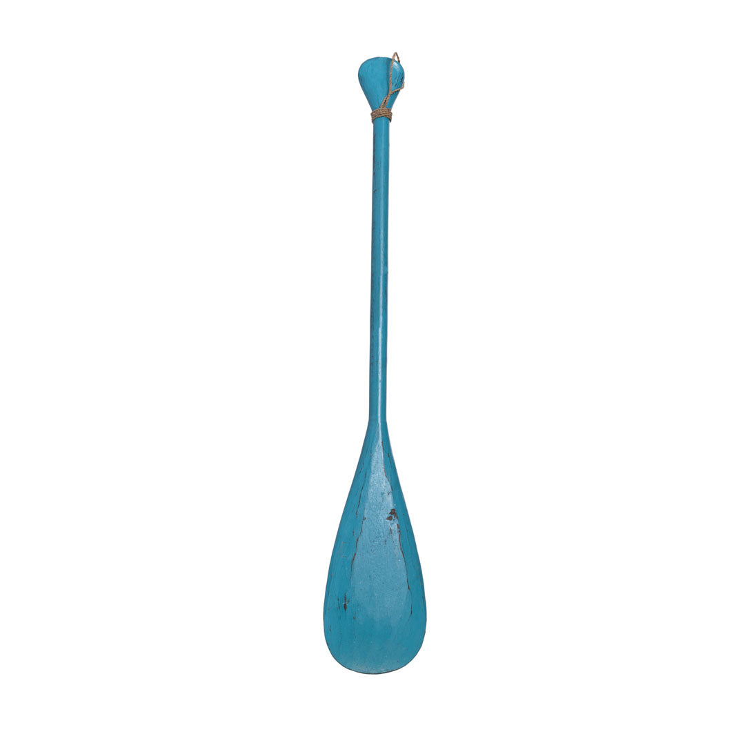 Decoratiune de perete albastra din lemn de albasia Flamingo
