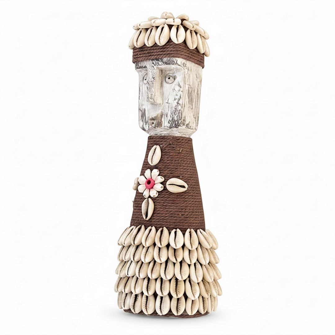 Figurina din lemn de suar si fibre naturale Papua