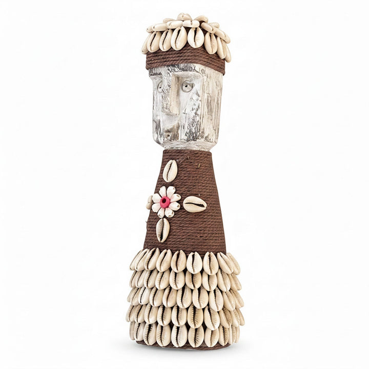 Figurina din lemn de suar si fibre naturale Papua