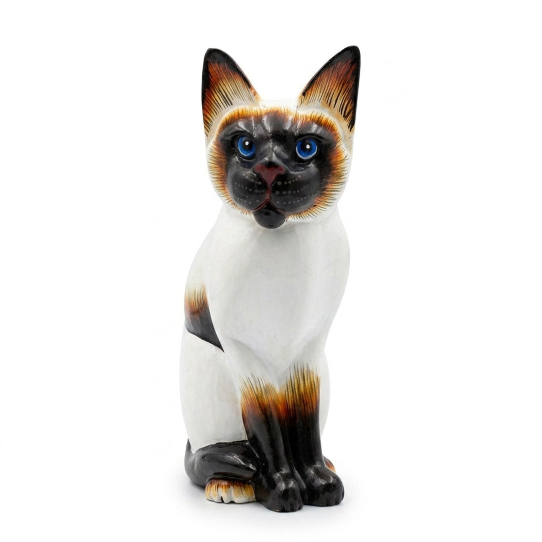 Figurina multicolora din lemn de albasia Siam