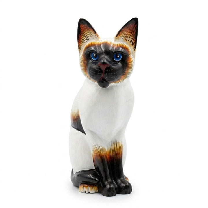 Figurina multicolora din lemn de albasia Siam