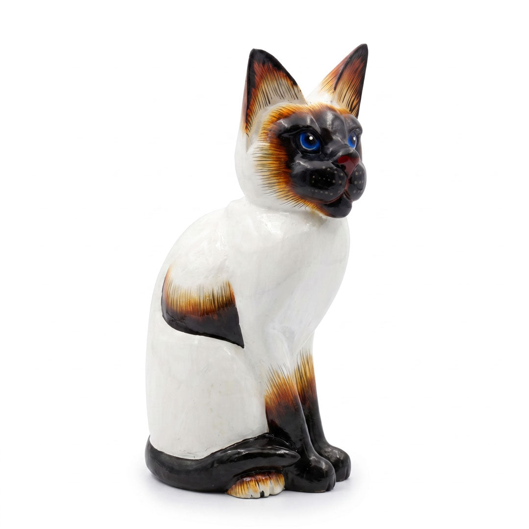 Figurina multicolora din lemn de albasia Siam