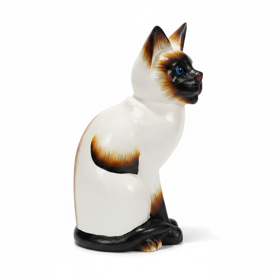 Figurina multicolora din lemn de albasia Siam