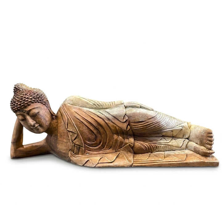 Statueta din lemn de suar Parinirvana