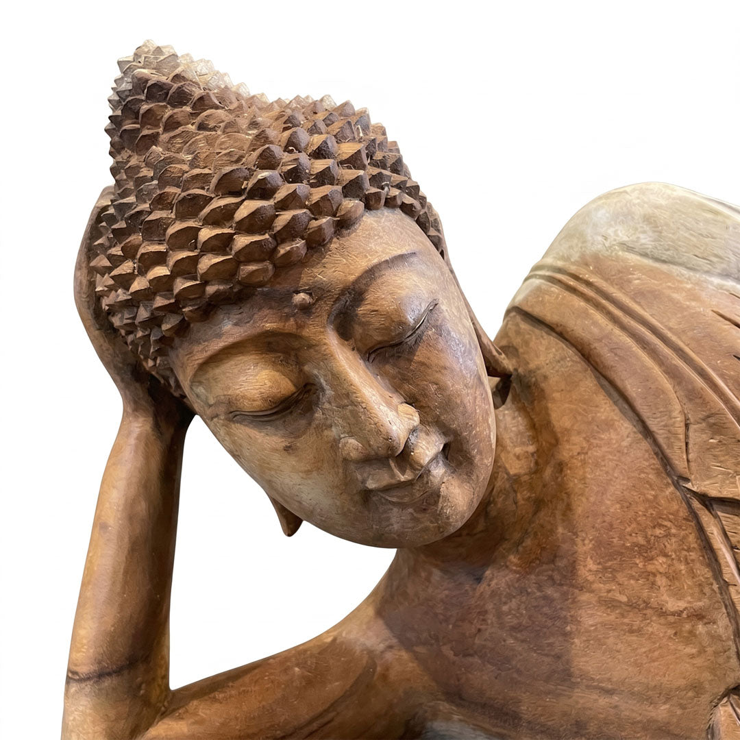 Statueta din lemn de suar Parinirvana