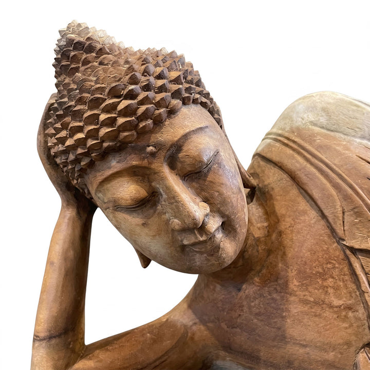 Statueta din lemn de suar Parinirvana