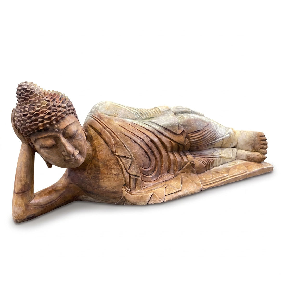 Statueta din lemn de suar Parinirvana