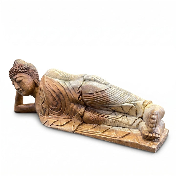 Statueta din lemn de suar Parinirvana