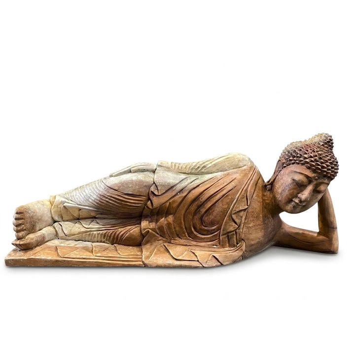 Statueta din lemn de suar Parinirvana