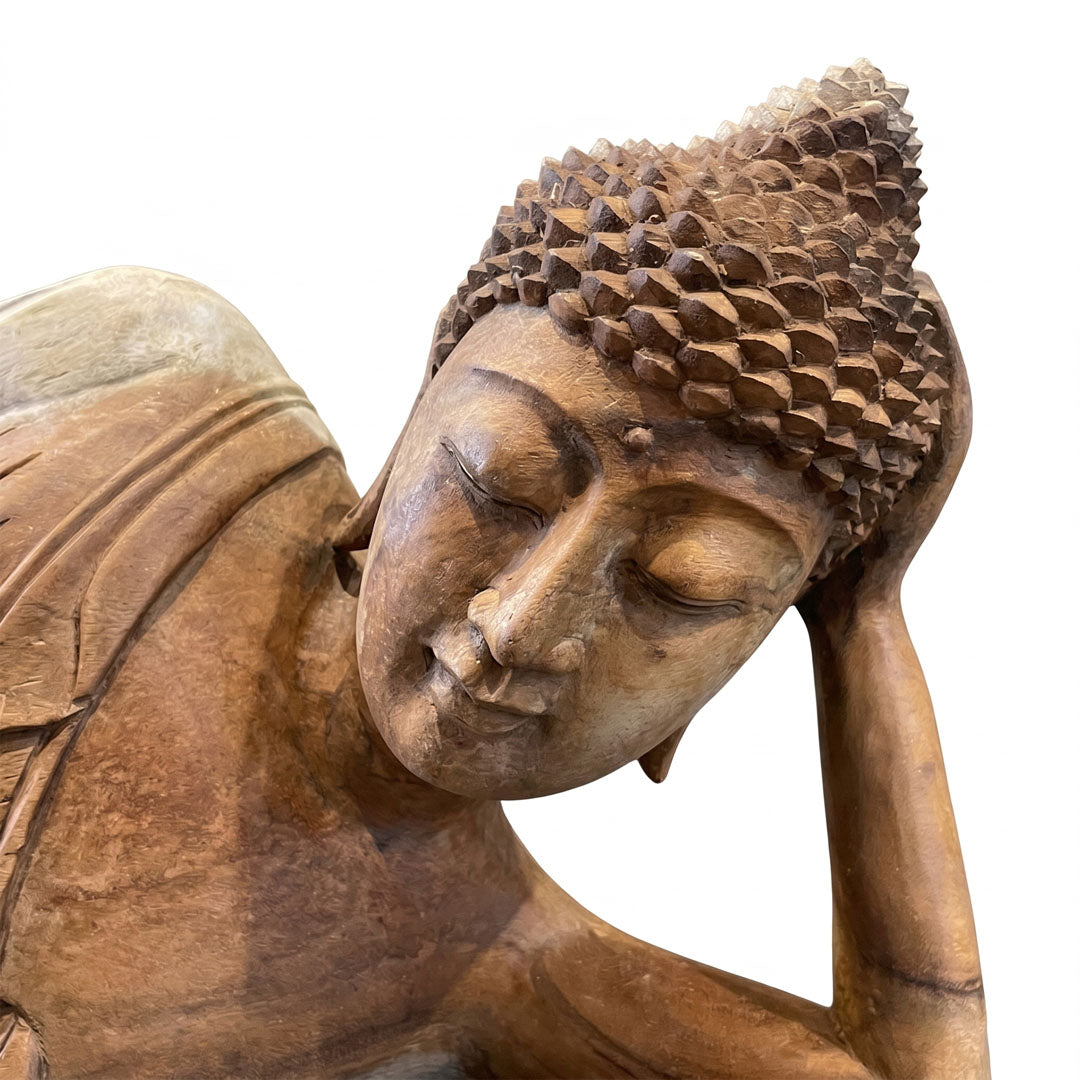 Statueta din lemn de suar Parinirvana