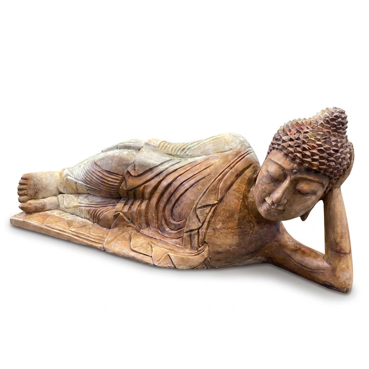 Statueta din lemn de suar Parinirvana